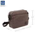 Multifunctional durable canvas shoulder laptop bag for men